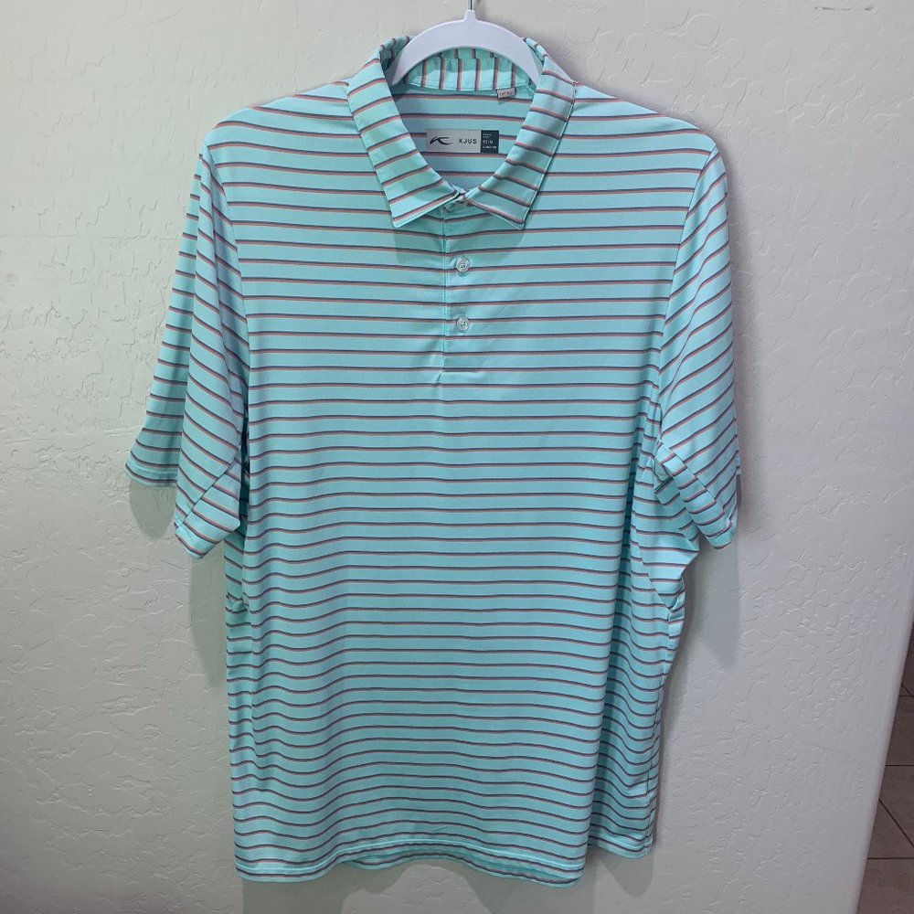 KJUS Men's Short Sleeve Collard Shirt Golf Polo UPF 50+ EUC